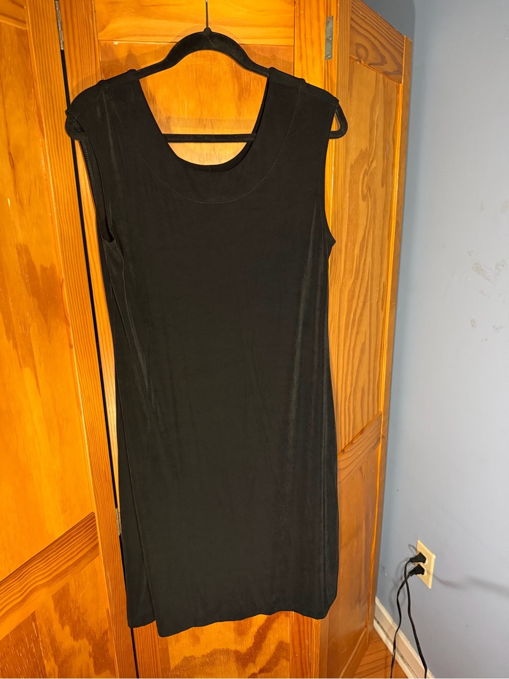 Chico's Travelers Black Sleeveless Midi Shift Dress | Size 2 (12)